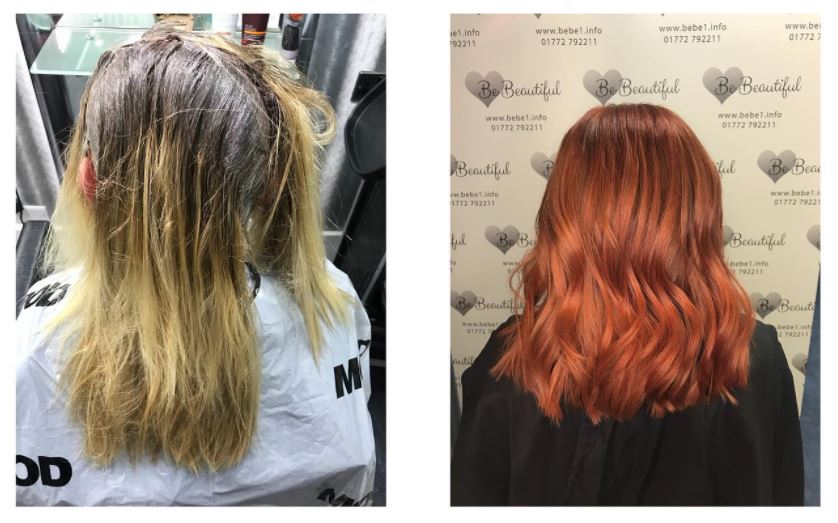 HAIR COLOUR CORRECTION EXPERTS AT BE BEAUTIFUL HAIR SALON IN FULWOOD PRESTON