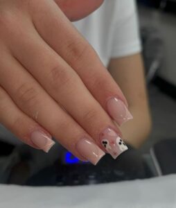 Halloween ghost nail art design at Preston beauty salon