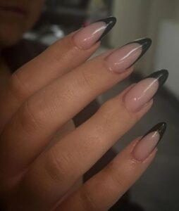 Neutral autumn gel nails at Be Beautiful Preston with glossy finish