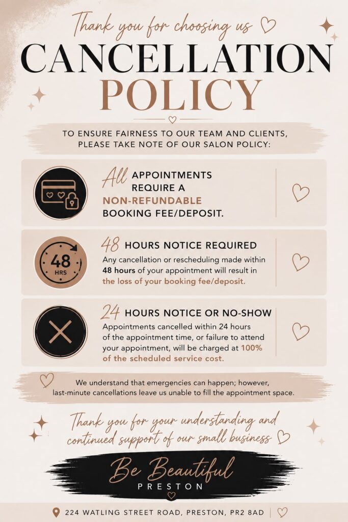 Cancellation policy Cancellation policy